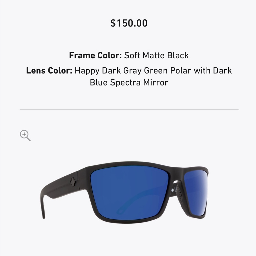 SPY Rocky matte mirror blue polarized